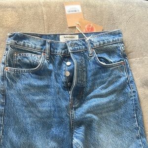 Reformation Cynthia high rise straight cropped jeans colorado size 31 never worn